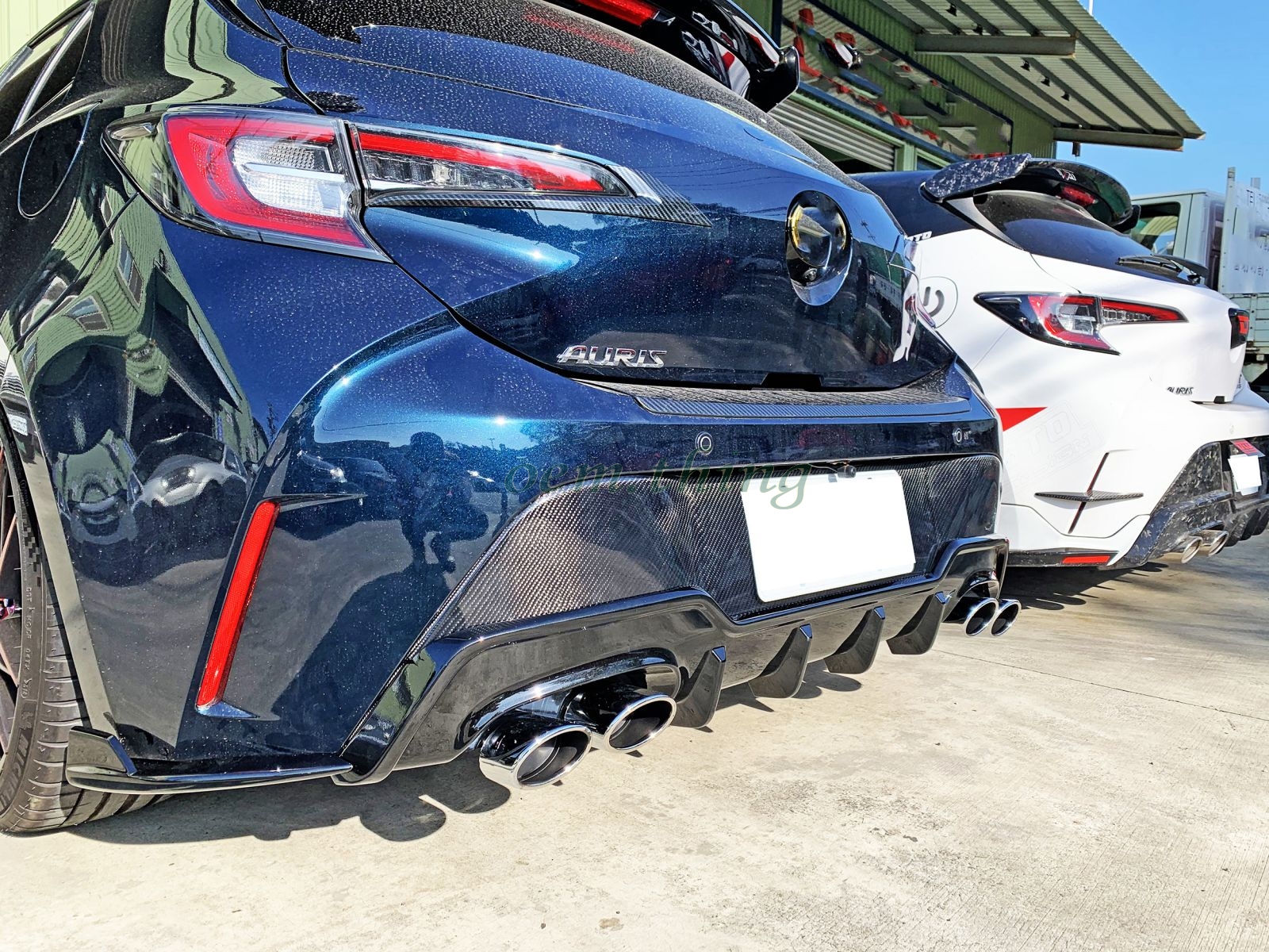 Carbon Rear Bumper Diffuser Replacement Fit FOR Toyota Corolla AURIS